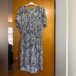 LOGO by Lori Goldstein Black and White Dress